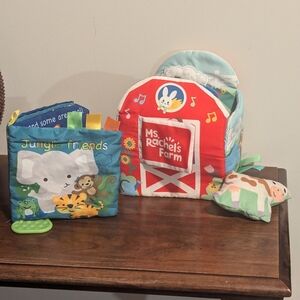 Ms Rachel And Platex Soft Fabric Books. Farm And Friend Books. Interactive.